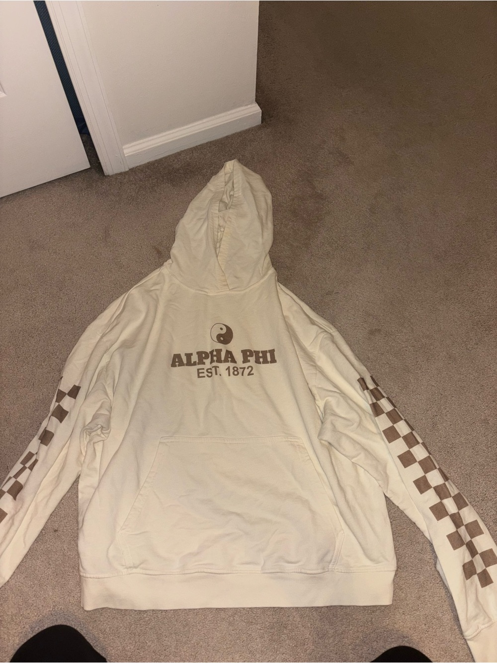 Alpha Phi Cream Graphic Hoodie